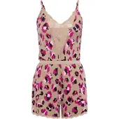 LASCANA Pyjama chamois / cyclamen / rose / noir
