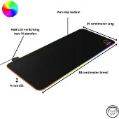Qware Tapis De Souris Gaming Avec Éclairage Rgb Noir (qw Gmm-padrgb)
