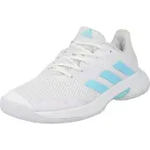Adidas Baskets basses 'Courtjam Control' turquoise / blanc