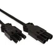 Bachmann Geräteverlängerung GST18-3 Stecker/Kupplung, schwarz, 2,0 m