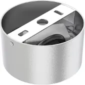 Briloner Lampe LED à monter en saillie LEUCHTEN TUBE, 5 W, 470 lm, IP20, couleur argentée, métal, Ø 9 cm