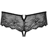 Obsessive Merossa - string ouvert femme avec strass - noir