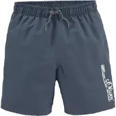 s.Oliver Shorts de bain bleu-gris / blanc