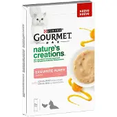 Purina Gourmet Nature Purée Saumon Nourriture Humide Pour Chats 11x5x10g
