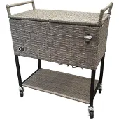 Axi Glacière Aspect osier 76 L Marron