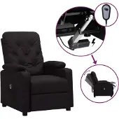vidaXL Fauteuil relax électrique noir similicuir