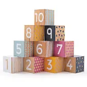 Bigjigs Bigjjigs Blocs en bois avec chiffres, 100%