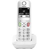 Gigaset A605A - Téléphone domestique analogique avec répondeur - facile à utiliser - touches rétroéclairées - blanc