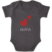 Yoursurprise Body -Imprimé - Manches Courtes - Anthracite - 1 mois