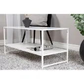Venture Home Staal table basse 101,6x43,2cm blanc.