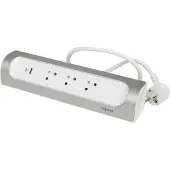 Legrand Multiprise Usb Filaire Compact, 3 Prises Aluminium