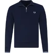 Fred perry pour homme. M3574 Sweat à demi-fermeture éclair marine (M), Casuel, Coton