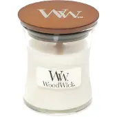 Woodwick White Teak bougie parfumée avec mèche en bois 85 g