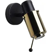 DCW éditions Biny Spot Lampe Murale Built-in LED | Without Switch | Black | Gold