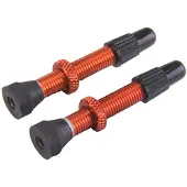 VAR 2 Alloy Presta Valves Orange 35 mm