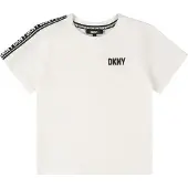 DKNY D25e18 Short Sleeve T-shirt Blanc 10 Years Garçon
