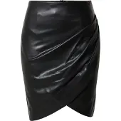 GUESS Jupe en cuir noir Marianne