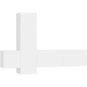 vidaXL Ensemble de meubles TV 3 pièces blanc en bois composite