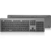 Accezz Clavier de bureau QWERTY Bluetooth Premium - Gris
