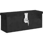 vidaXL Boîte de rangement noire 50x15x20,5 cm aluminium