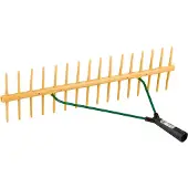 Kerbl Kunststoff-Rechen doppelseitig aus Polypropylen 16 Zinken ohne Stiel