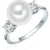 Rafaela Donata Bague argent / transparent / blanc perle