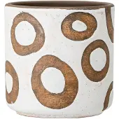 Bloomingville - Cache-pot terre cuite motif - Blanc
