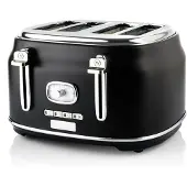 WESTINGHOUSE Grille-pain rétro Westinghouse - 4 tranches - fentes extra-larges - grille de maintien au chaud - 1750W - noir