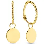 Jackie Gold Créoles Fez Disc en or jaune 14 carats