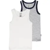 Schiesser Maillot de corps bleu / blanc