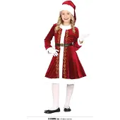 Guirma Mother Christmas Girl Costume Rouge 7-9 Years