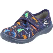 Beck Pantoufle 'Dinosaurier' bleu / orange / noir