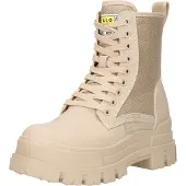 Buffalo Bottines à lacets 'Aspha Com2' sable / jaune / noir / blanc