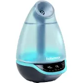 BabyMoov Hygro Plus Humidificateur numérique avec veilleuse (7 couleurs), contrôle automatique de l'humidité, diffuseur d'huiles essentielles | Multicolore
