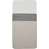 Jollein Drap de Lit Jollein Wrinkled Cotton Storm Grey-75 x 100 cm (Wieglaken)