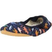Beck Pantoufle 'Dinosaurier' bleu clair / bleu foncé / marron / poudre