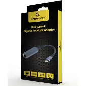 Gembird Station d'accueil/réplicateur de ports pour ordinateur portable A-USB3C-LAN-01, USB 3.2 Gen 1 (3.1 Gen 1) Type-C, noir et gris.