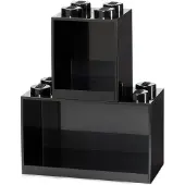 LEGO Étagère Lego Iconic Noir (2 Pièces)