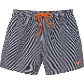 Buffalo Shorts de bain orange / noir / blanc