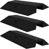vidaXL Rampes de seuil de pont 3 pcs 49x40x8 cm Caoutchouc