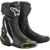 Alpinestars SMX Plus V2, bottes ,Noir/Blanc/Jaune Néon ,45 EU