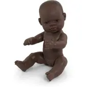 Miniland Babydoll Fillette africaine - Poupée 32cm anatomiquement correcte