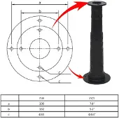 vidaXL Support pour pompe à balancier Fonte