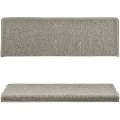vidaXL Tapis d'escalier 15 pièces 65 x 21 x 4 cm Gris clair Bord rectangulaire