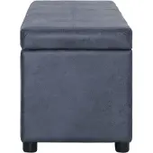 vidaXL Banc avec compartiment de rangement 116 cm Gris Similicuir daim