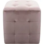 vidaXL 2 pcs Poufs Rose 30 x 30 x 30 cm Tissu velours