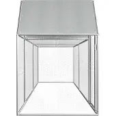 vidaXL Poulailler 5x1x1,5 m Acier galvanisé