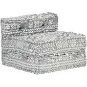 vidaXL Pouf modulaire Gris clair Tissu