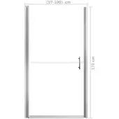 vidaXL -Duschtür 100x178 cm gehärtetes Glas