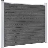 vidaXL Ensemble d'éléments de clôture WPC 872x146 cm Noir